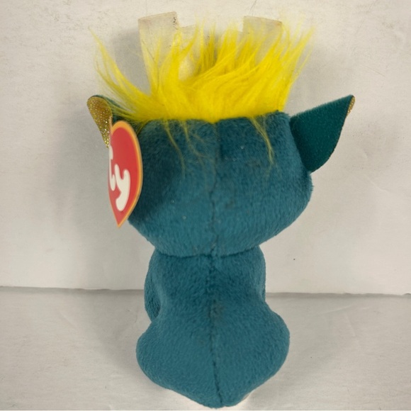 NWT Ty Teal Plush Toy with Silver and Yellow Accents - Picture 2 of 4